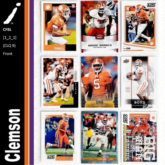 NCAA Other - Clemson Tigers 9 Card Lot - CFBL [1_2_1]